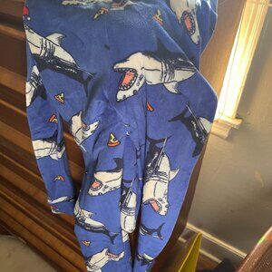 Cat & Jack boys' shark-print fleece pajamas.